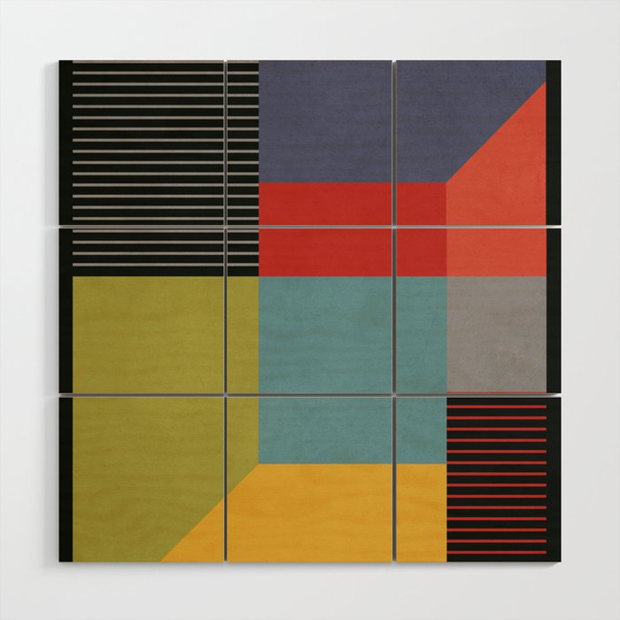 Geometric Shapes 30 Wood Wall Art Gallery Image 1