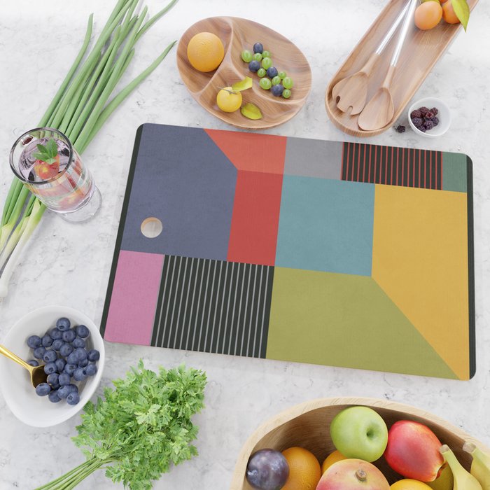 Geometric Shapes 30 Cutting Board Gallery Image 2