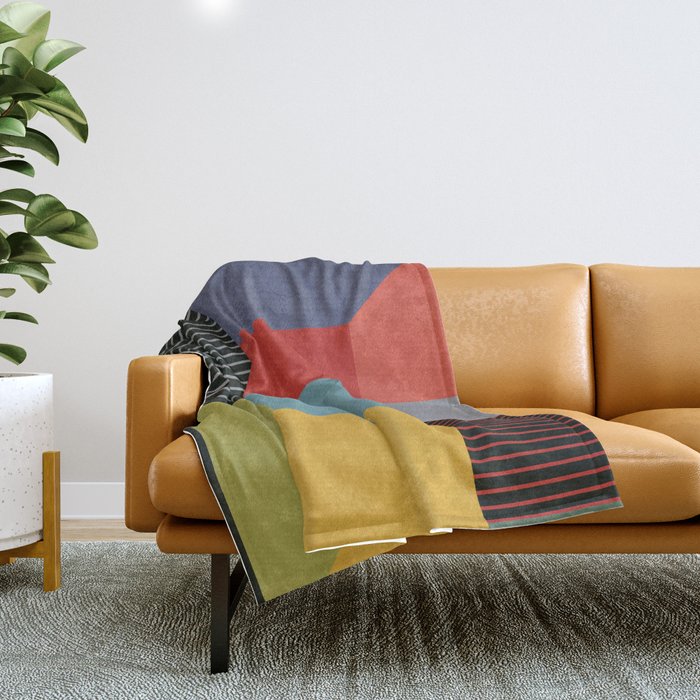Geometric Shapes 30 Throw Blanket Gallery Image 1