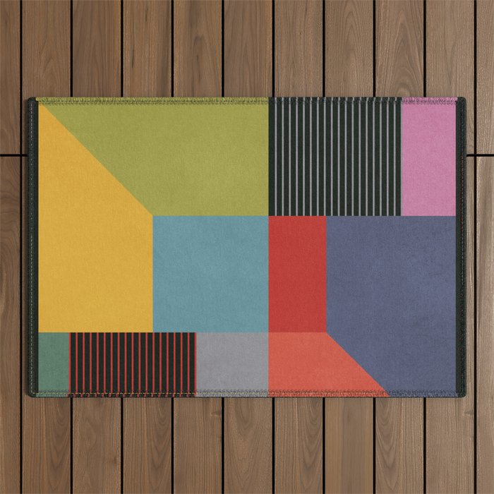 Geometric Shapes 30 Outdoor Rug Gallery Image 1