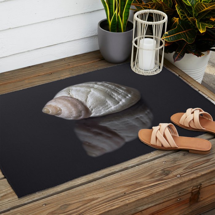 Seashell snail reflection Outdoor Rug Gallery Image 2