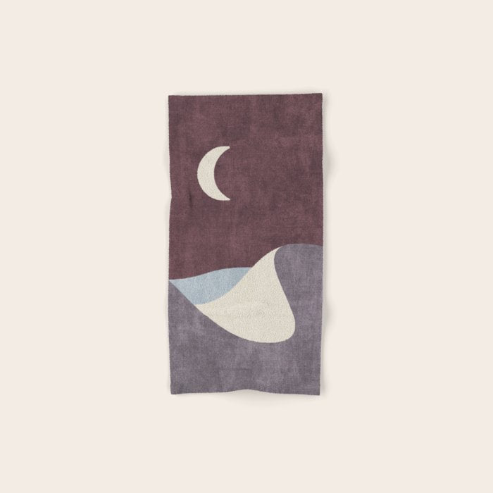 LANDSHAPES / Desert - Night Bath Towel Gallery Image 1