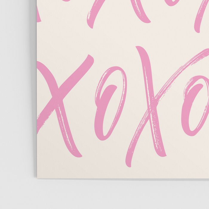 XOXO Script Pink Poster Gallery Image 3