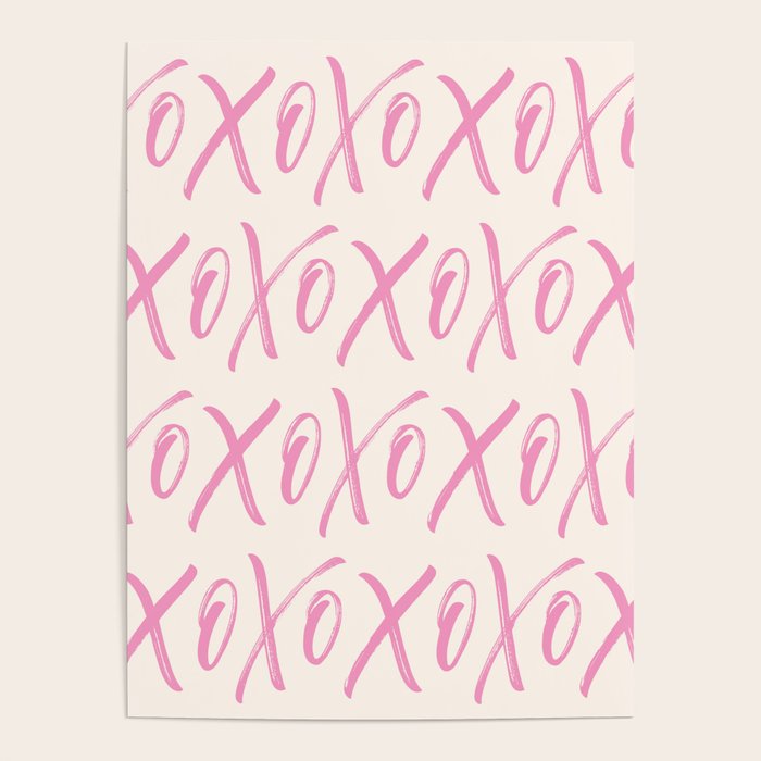 XOXO Script Pink Poster Gallery Image 4