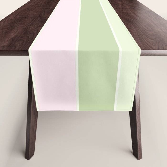 Pink and green stripes Table Runner Gallery Image 1