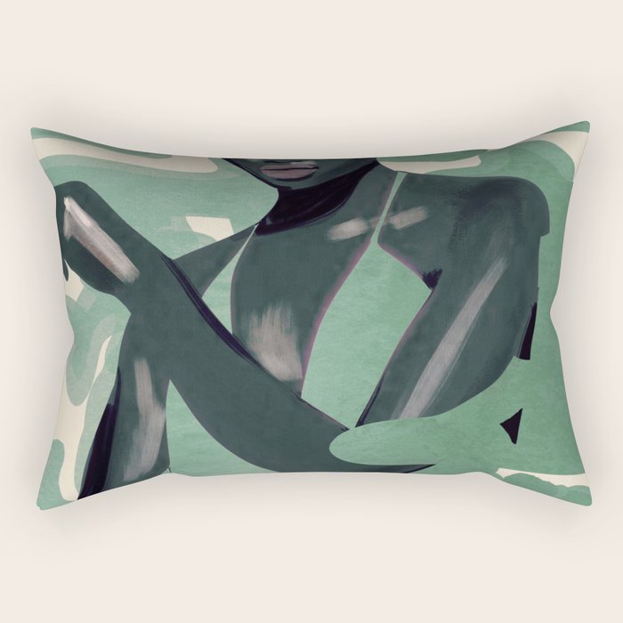 Girl Portrait 24 Rectangular Pillow Gallery Image 1
