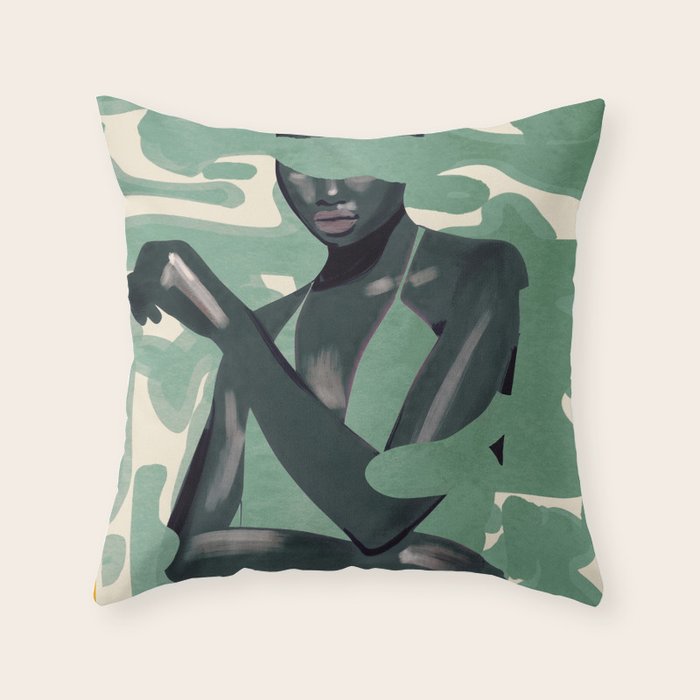 Girl Portrait 24 Throw Pillow Gallery Image 6