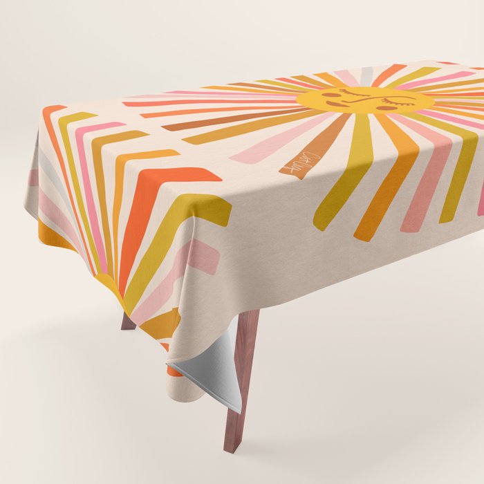 Sunshine - Retro Ochre Palette Tablecloth Gallery Image 1
