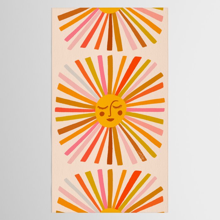 Sunshine - Retro Ochre Palette Tablecloth Gallery Image 2