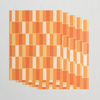 Long Blocks Retro Geometric Check Pattern in Tangerine Medium Orange Tones Wrapping Paper Gallery Image 3