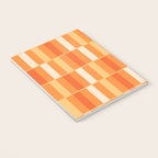 Long Blocks Retro Geometric Check Pattern in Tangerine Medium Orange Tones Notebook Gallery Image 3