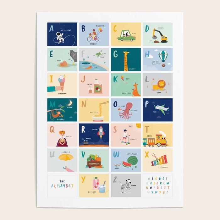 Children's Alphabet Print â Boys Poster Gallery Image 4