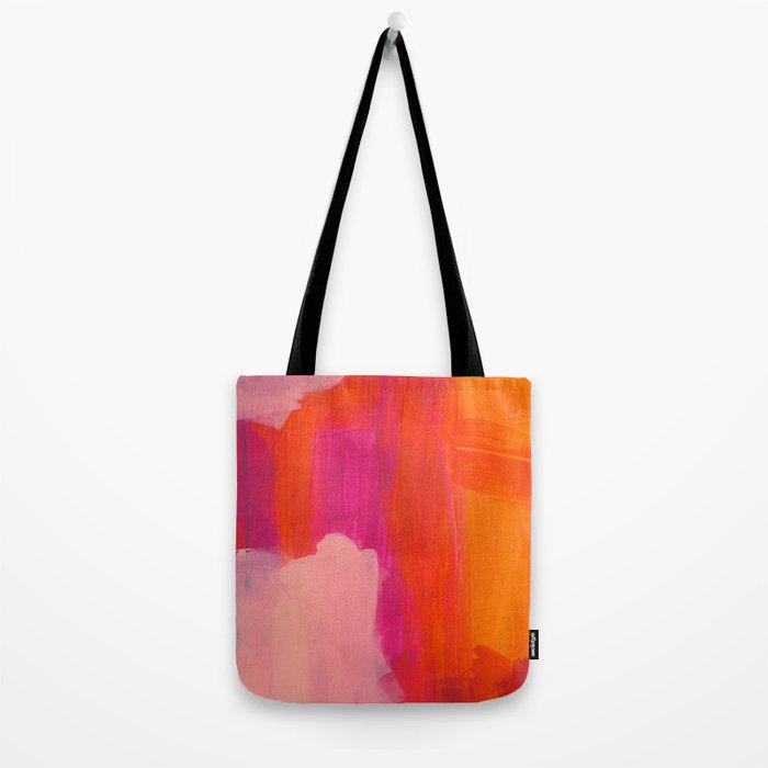 Colors of Love - colorful bright acrylic abstract painting Tote Bag Gallery Image 2