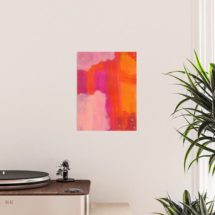 Colors of Love - colorful bright acrylic abstract painting Poster Gallery Image 2