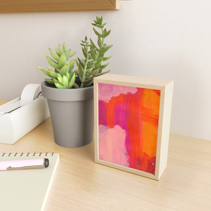 Colors of Love - colorful bright acrylic abstract painting Mini Art Print Gallery Image 2