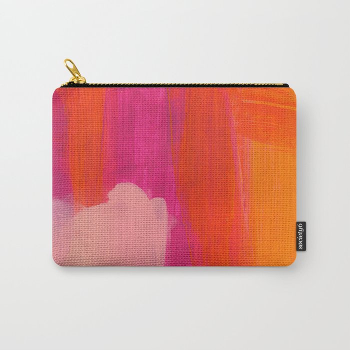 Colors of Love - colorful bright acrylic abstract painting Carry All Pouch Gallery Image 1