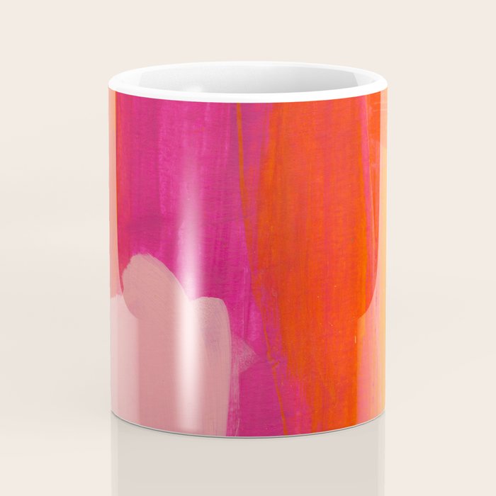 Colors of Love - colorful bright acrylic abstract painting Coffee Mug Gallery Image 4