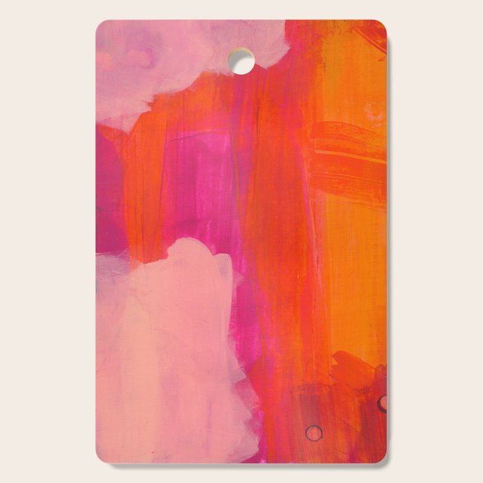 Colors of Love - colorful bright acrylic abstract painting Cutting Board Gallery Image 1