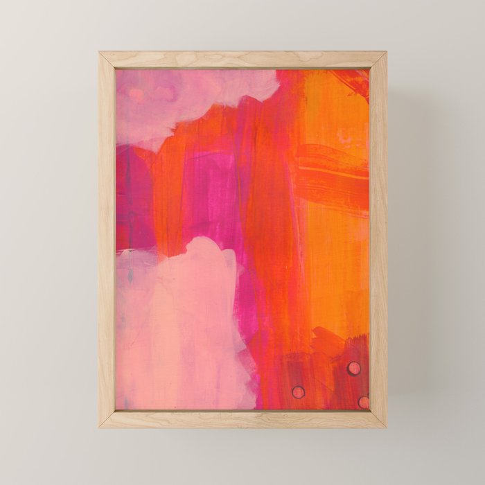Colors of Love - colorful bright acrylic abstract painting Mini Art Print Gallery Image 1
