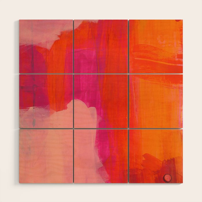Colors of Love - colorful bright acrylic abstract painting Wood Wall Art Gallery Image 1