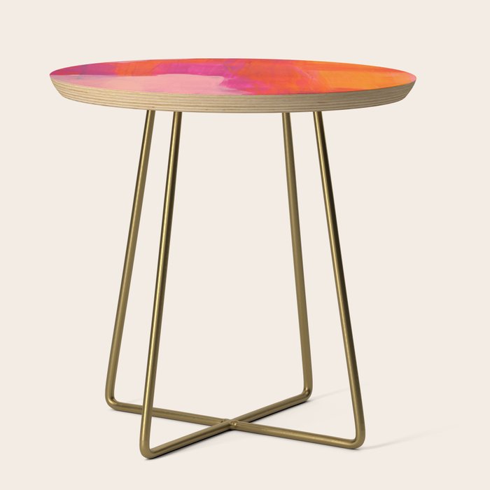 Colors of Love - colorful bright acrylic abstract painting Side Table Gallery Image 1