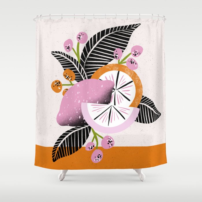 Pink Lemonade by Megan Roy Shower Curtain Gallery Image 1