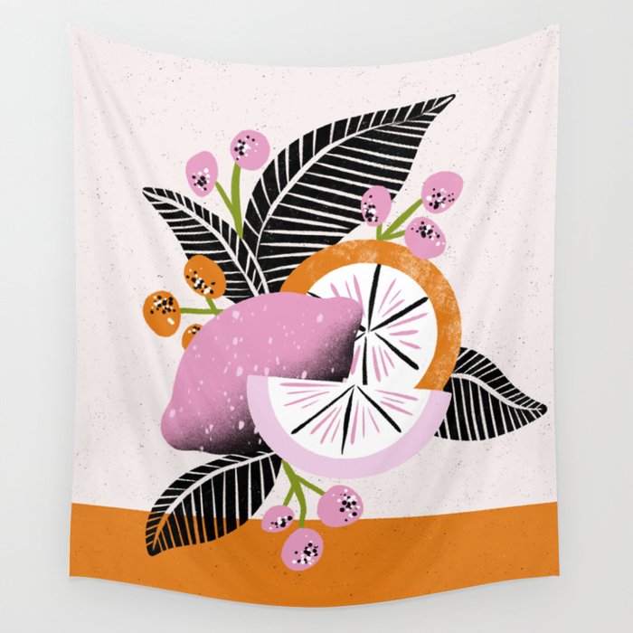 Pink Lemonade by Megan Roy Wall Tapestry Gallery Image 1