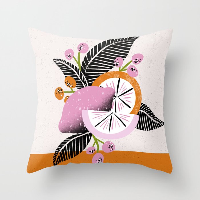 Pink Lemonade by Megan Roy Throw Pillow Gallery Image 6