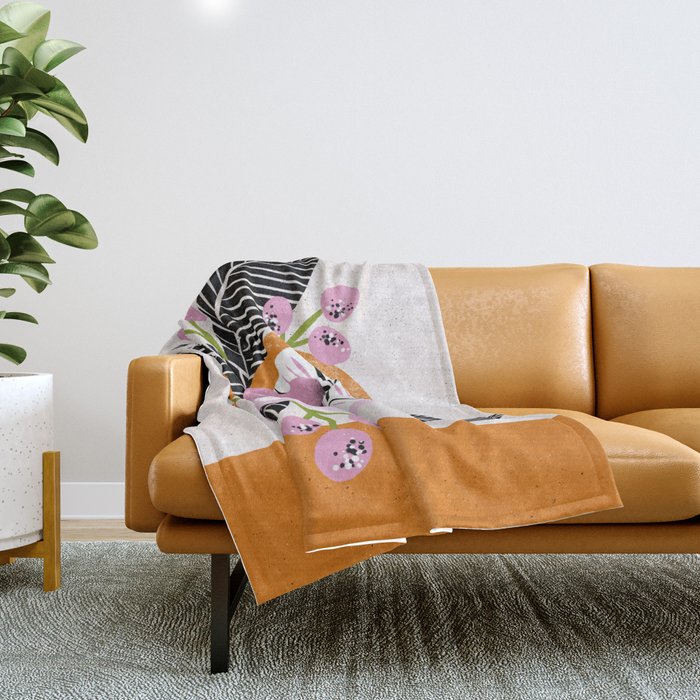 Pink Lemonade by Megan Roy Throw Blanket Gallery Image 1
