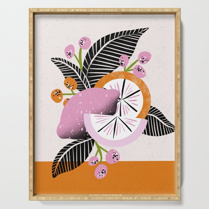 Pink Lemonade by Megan Roy Serving Tray Gallery Image 1