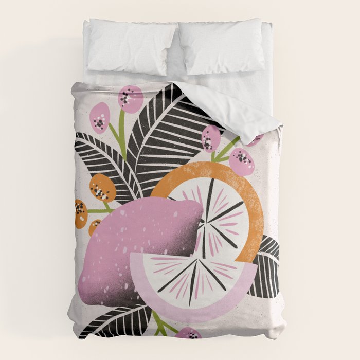 Pink Lemonade by Megan Roy Duvet Cover Gallery Image 1