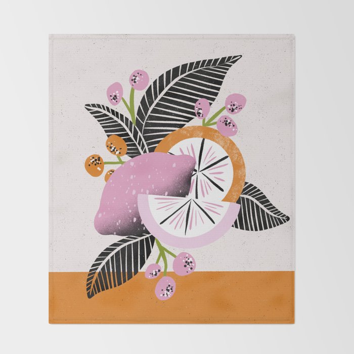 Pink Lemonade by Megan Roy Throw Blanket Gallery Image 2