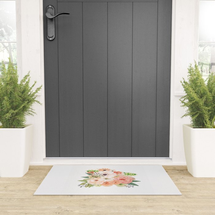 Pink bloom Welcome Mat Gallery Image 3