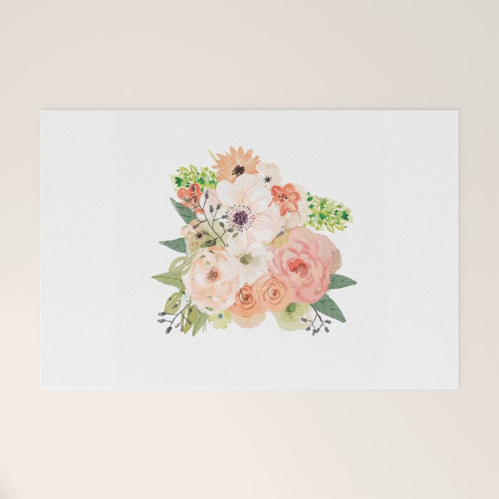 Pink bloom Welcome Mat Gallery Image 1