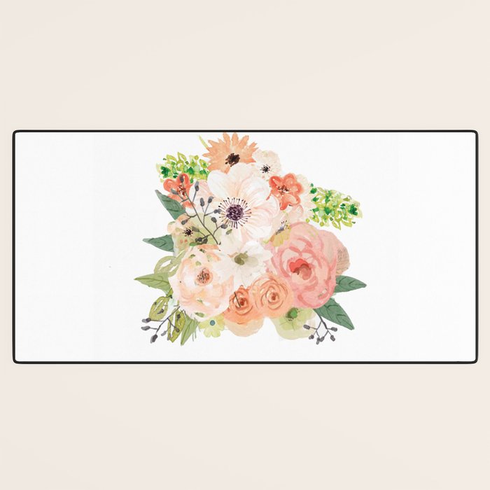 Pink bloom Desk Mat Gallery Image 3