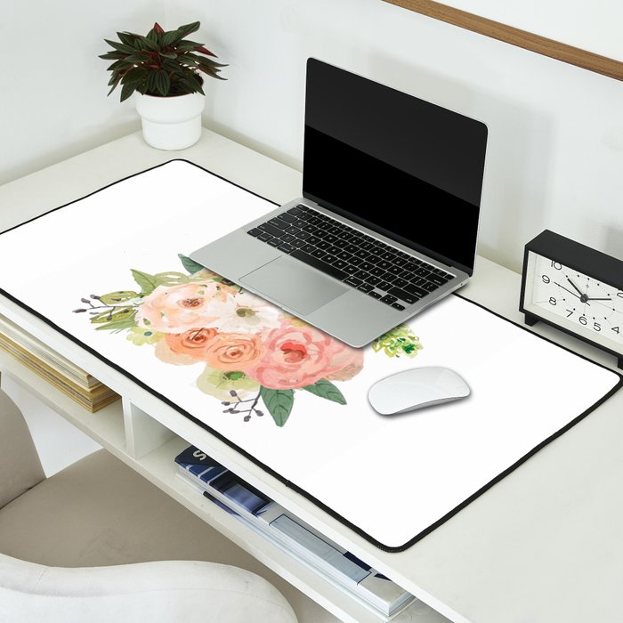Pink bloom Desk Mat Gallery Image 2