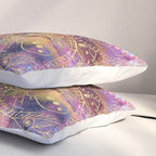 Gold watercolor and nebula mandala Pillow Sham Gallery Image 3