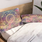 Gold watercolor and nebula mandala Pillow Sham Gallery Image 2