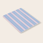 Cottage Stripes Double Stripe Pattern in Light Blue and Baby Pink Notebook Gallery Image 2