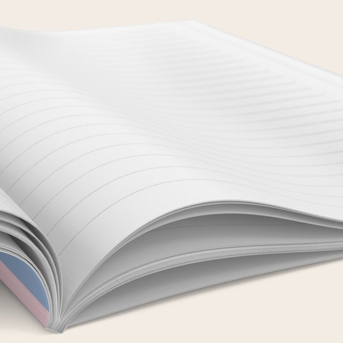 Cottage Stripes Double Stripe Pattern in Light Blue and Baby Pink Notebook Gallery Image 2