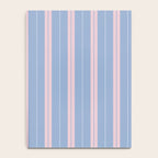 Cottage Stripes Double Stripe Pattern in Light Blue and Baby Pink Notebook Gallery Image 4