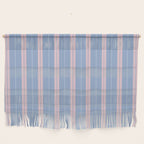 Cottage Stripes Double Stripe Pattern in Light Blue and Baby Pink Wall Hanging Gallery Image 1