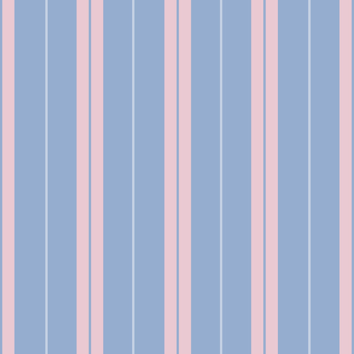 Cottage Stripes Double Stripe Pattern in Light Blue and Baby Pink Coffee Mug Gallery Image 2
