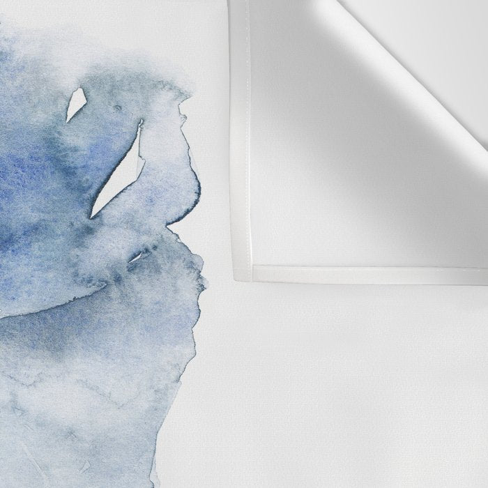 Blue Watercolor Poppies #2 Wall Tapestry Gallery Image 3