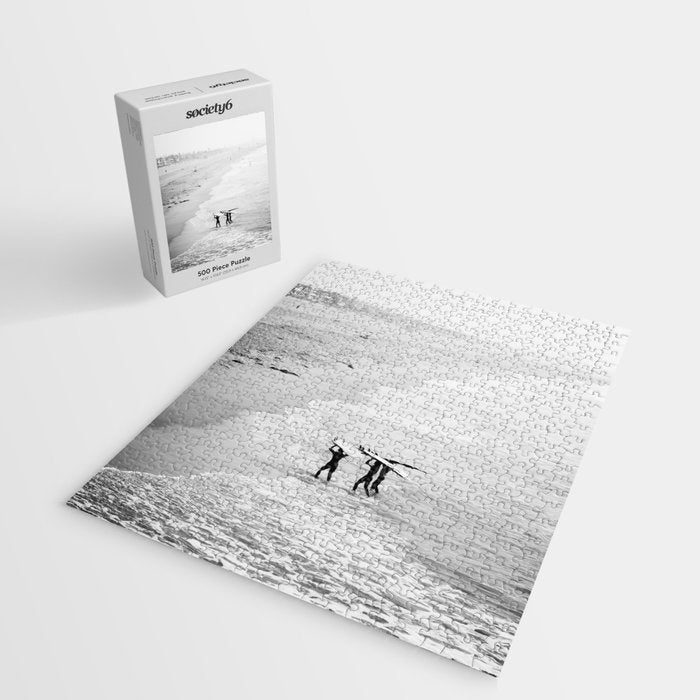 Surfers Exiting the Water in Manhattan Beach California Jigsaw Puzzle Gallery Image 2