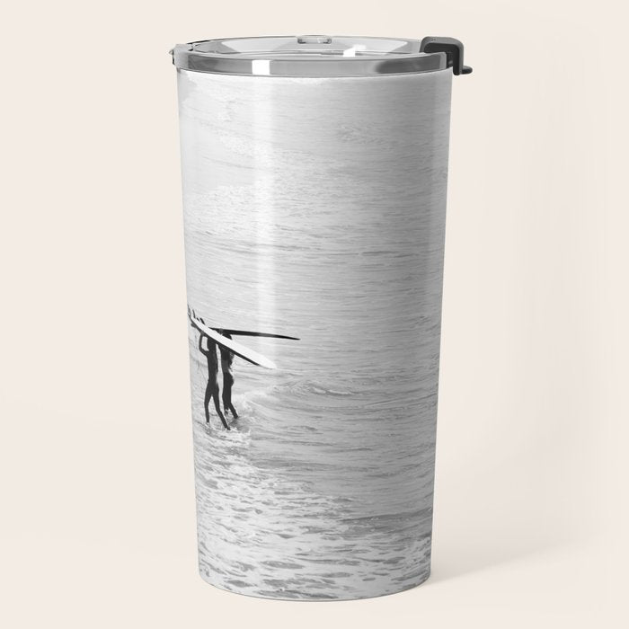 Surfers Exiting the Water in Manhattan Beach California Travel Mug Gallery Image 2