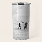 Surfers Exiting the Water in Manhattan Beach California Travel Mug Gallery Image 1