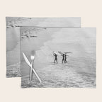 Surfers Exiting the Water in Manhattan Beach California Placemat Gallery Image 1