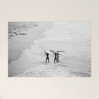 Surfers Exiting the Water in Manhattan Beach California Welcome Mat Gallery Image 1