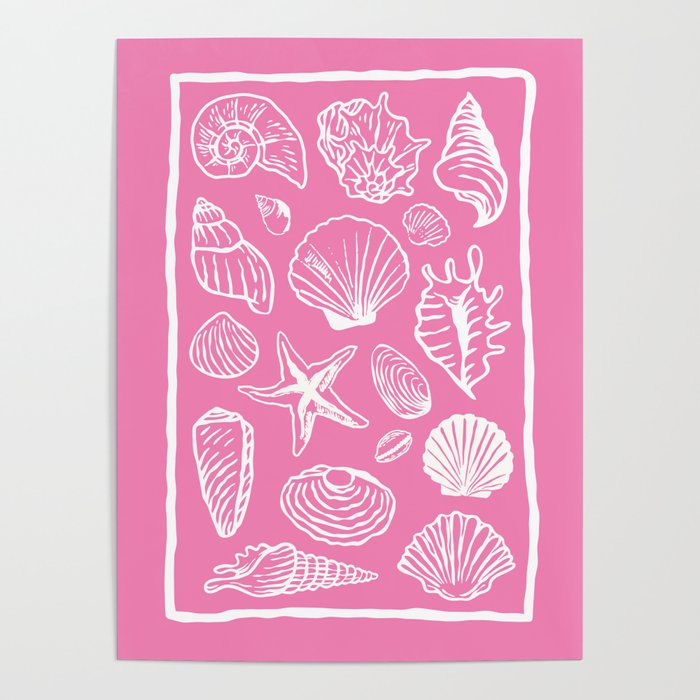 Pink Seashells Poster Gallery Image 4